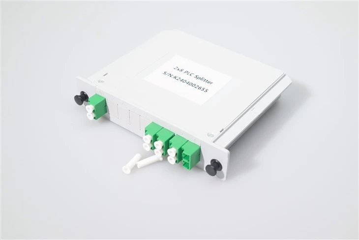 2*8 PLC optik tolali splitter kassetali SC APC